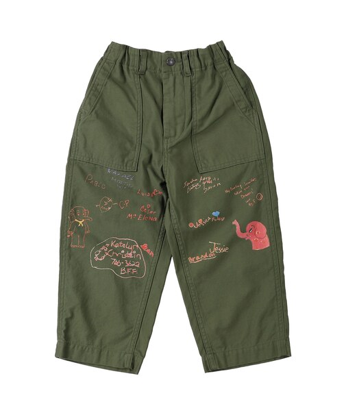 Military Backsatin Scribble Pants