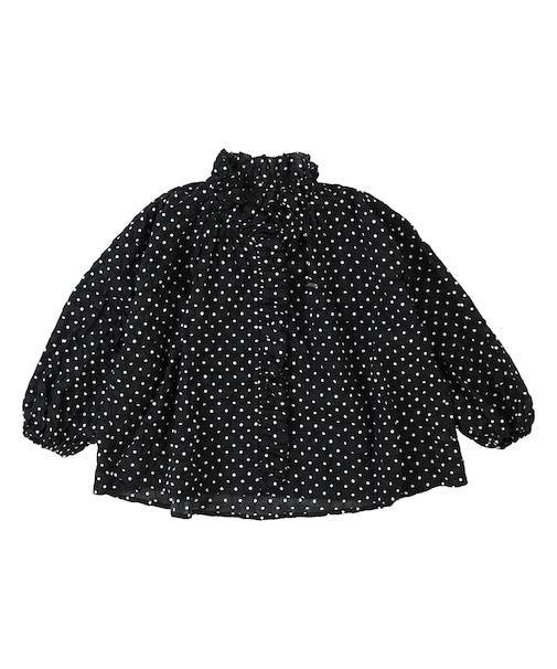 Dot Ruffle Blouse