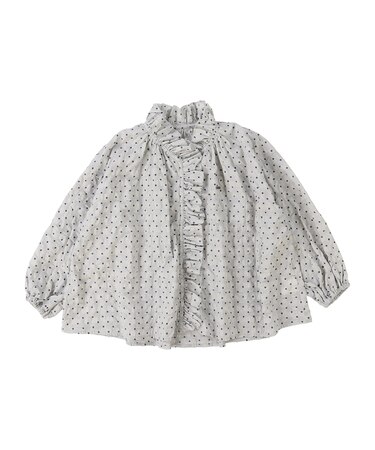 Dot Ruffle Blouse