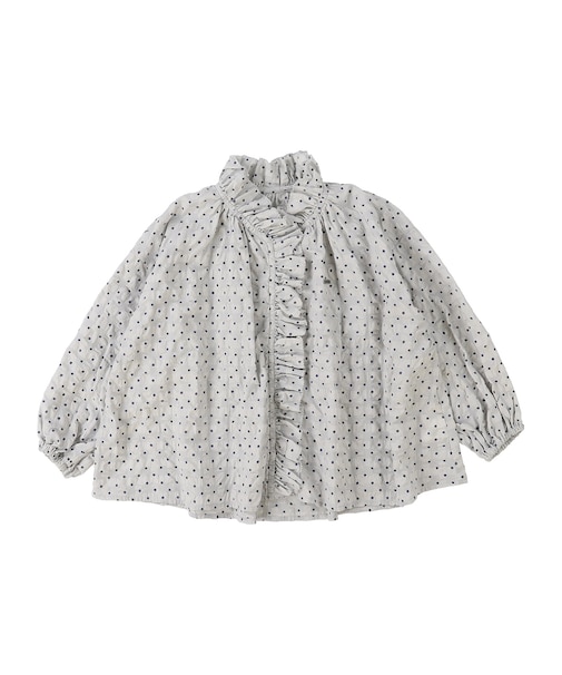 Dot Ruffle Blouse