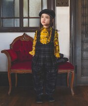 Black Corduroy Salopette Pants