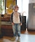 Vintage Cotton Jersey Scribble L/S Tee