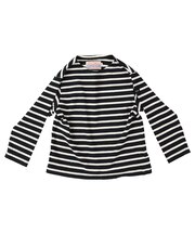 Striped Cotton Jersey Boatneck L/S Tee