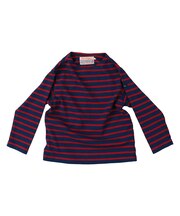 Striped Cotton Jersey Boatneck L/S Tee