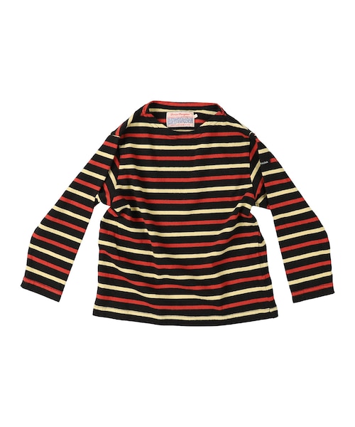 Striped Cotton Jersey Boatneck L/S Tee｜フィスの通販｜&mall