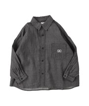 Indigo Sheer Denim Wide Shirt