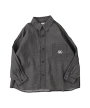 Indigo Sheer Denim Wide Shirt