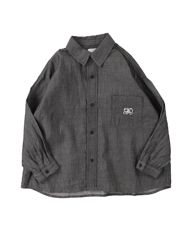 Indigo Sheer Denim Wide Shirt