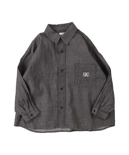 Indigo Sheer Denim Wide Shirt