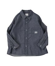 Indigo Sheer Denim Wide Shirt