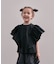 Ripstopped Sheer Taffeta Butterfly Sleeve Blouse