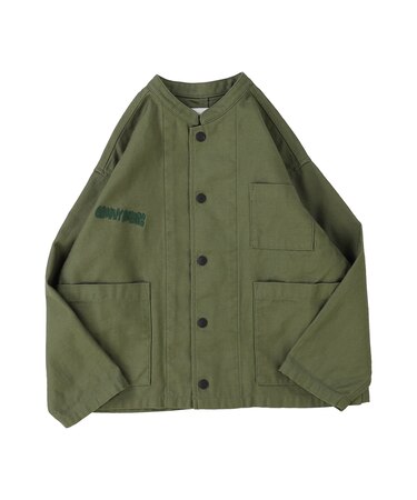 Back Satin Graffiti Bandcollar Jacket