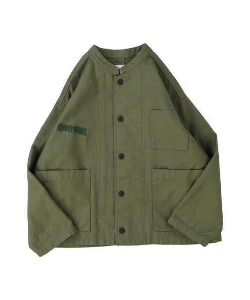 Back Satin Graffiti Bandcollar Jacket