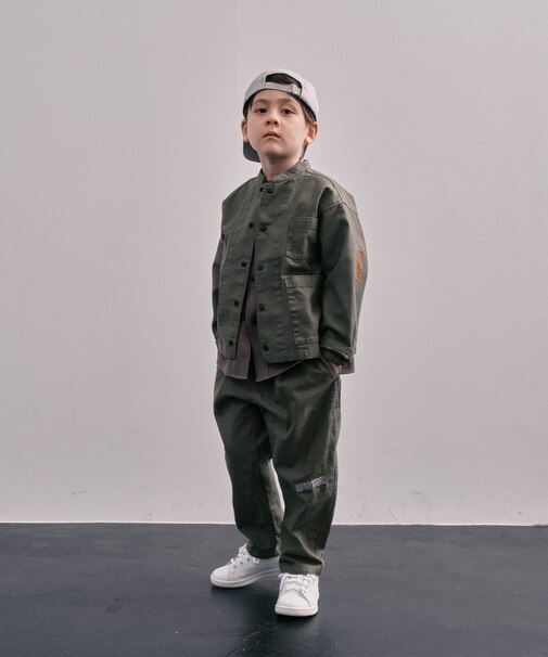 Back Satin Graffiti Balloon Pants