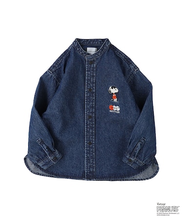 8oz Denim SNOOPY Bandcollar Shirt