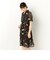 半袖花柄シフォンワンピース