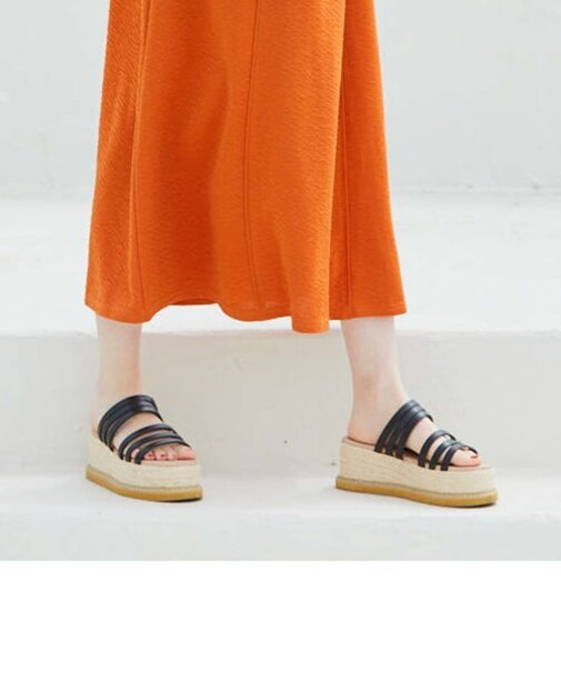 厚底ミュールサンダル