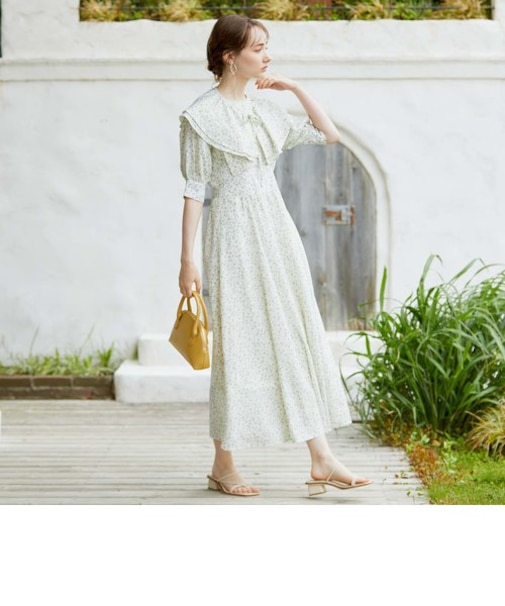 タックケープセット５分袖ワンピース