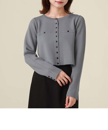 ミラノリブ配色カーディガン