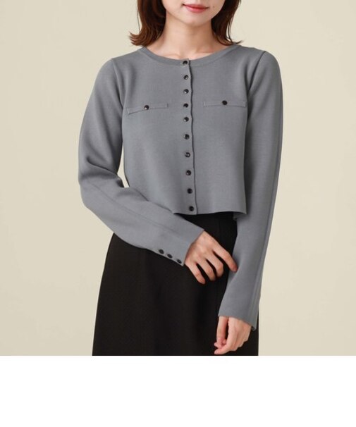 ミラノリブ配色カーディガン