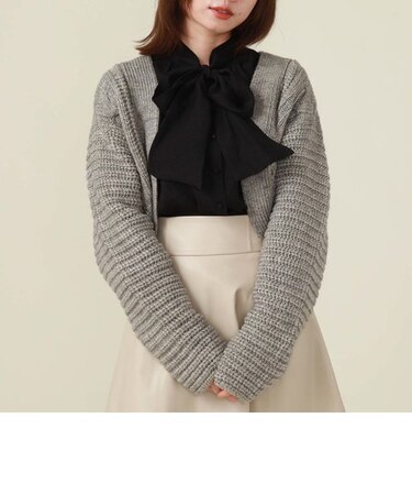 ラメケーブルニットボレロ