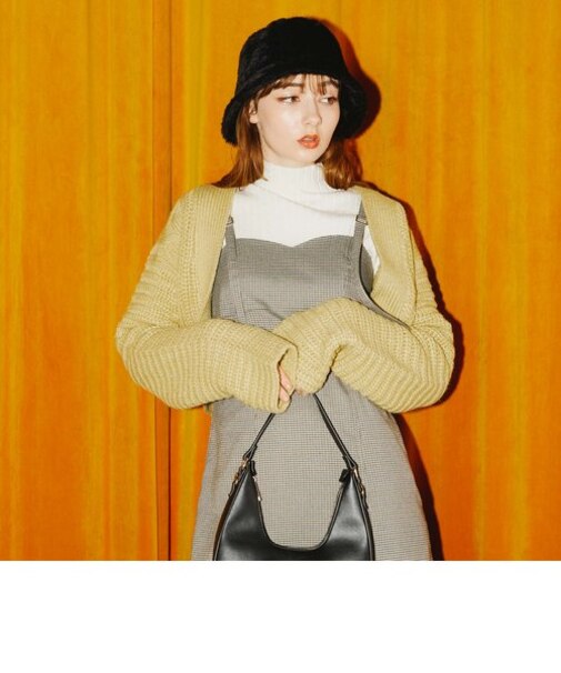 ラメケーブルニットボレロ