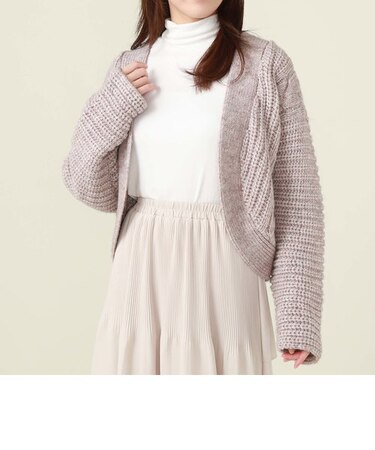 ラメケーブルニットボレロ