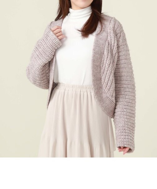 ラメケーブルニットボレロ