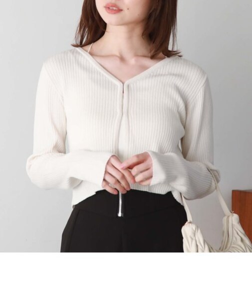 ２ＷＡＹホックコンパクトリブカーディガン