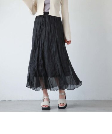 ワッシャーマーメイドフレアスカート