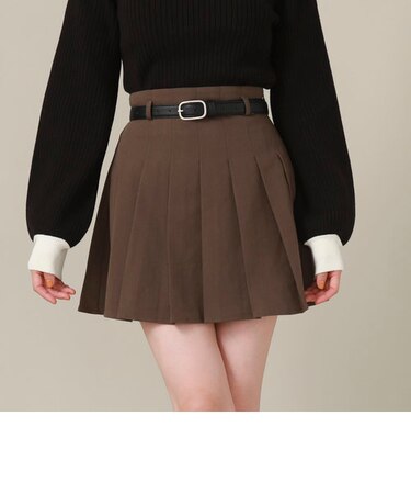 ハイウエストプリーツミニスカート