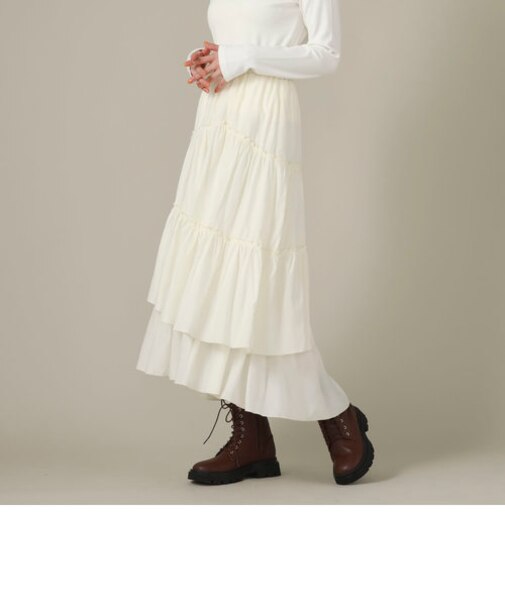 シャイニーアシメフリルティアードスカート
