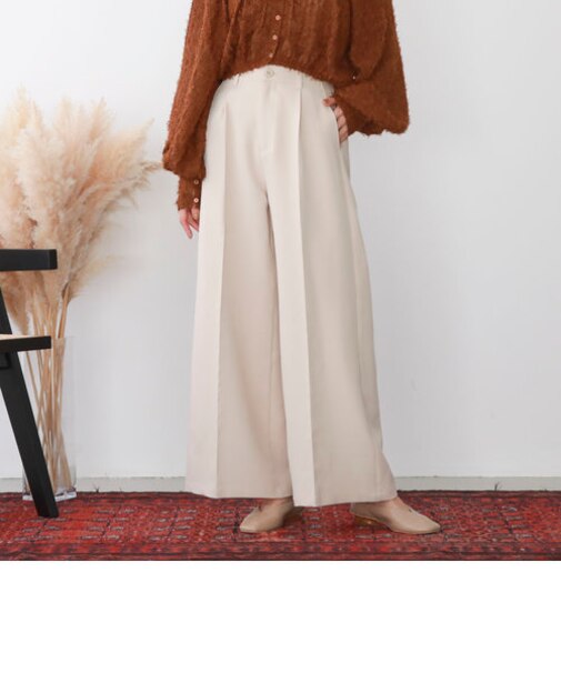 ダブルクロスタックワイドパンツ