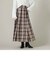 チェックタックフレアスカート