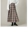 チェックタックフレアスカート
