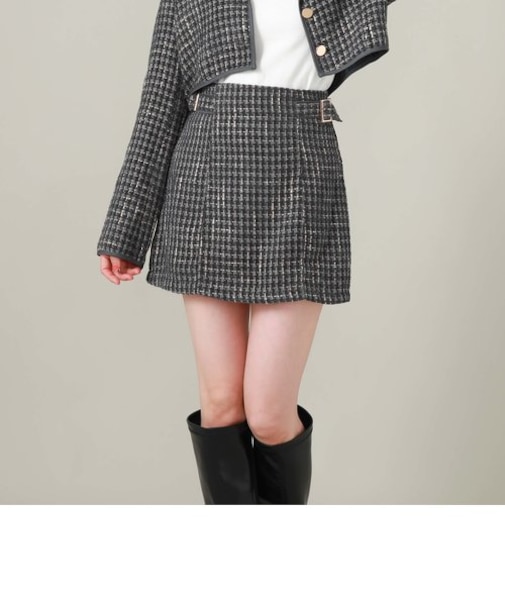 モールツイードミニスカート