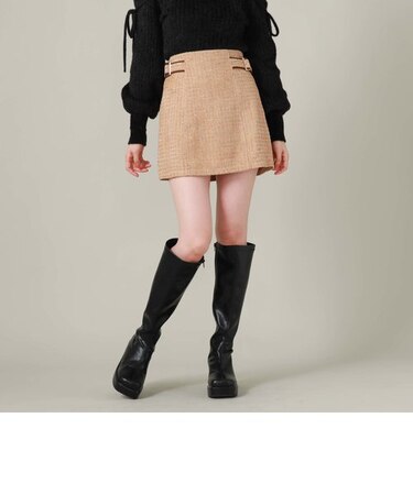 モールツイードミニスカート