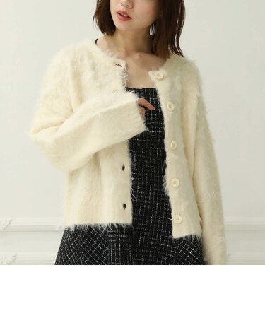 ブラッシュシャギーニットカーディガン