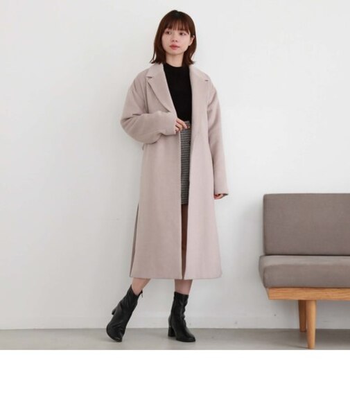 ’ウールロングチェスターコート’