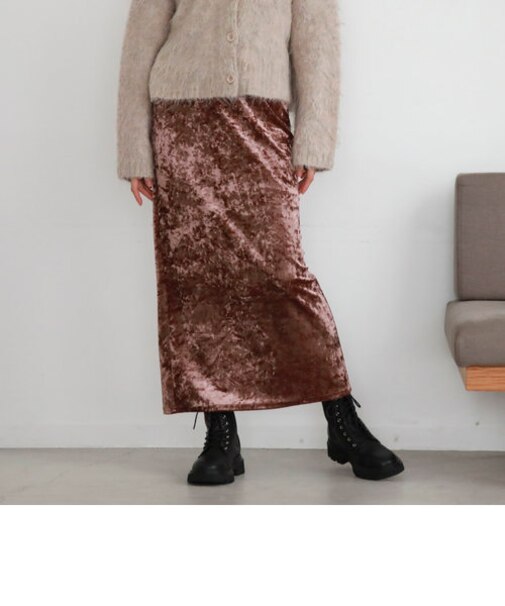 クラッシュベロアタイトスカート
