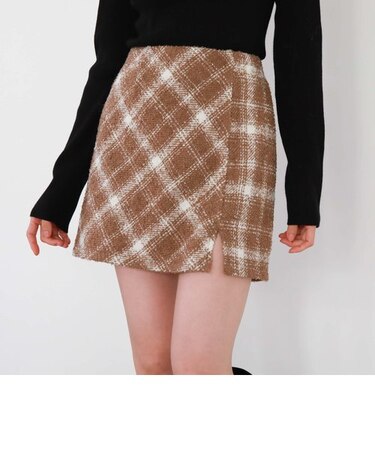 ブークレチェックスリットスカパン