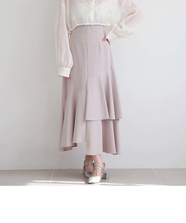 アシメラッフルティアードスカート／