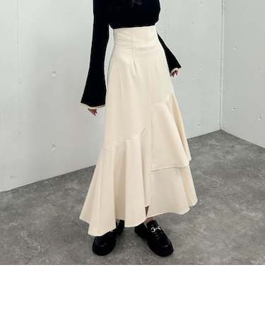 アシメラッフルティアードスカート/