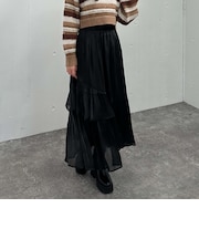 シャイニーアシメティアードスカート