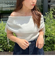 ドロストオフショルラメニット