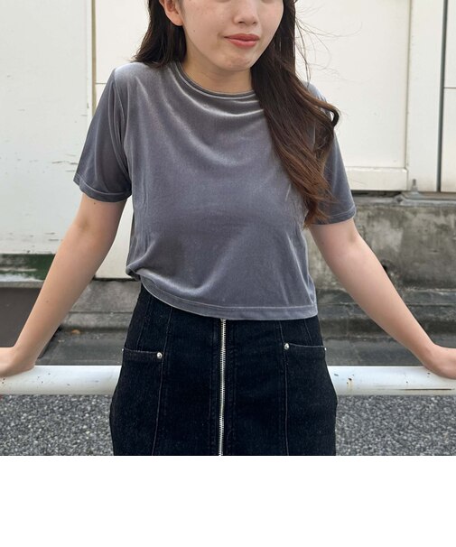 ベロア半袖TOPS