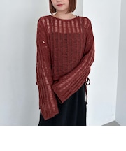 スラッシュケーブルドロストニット