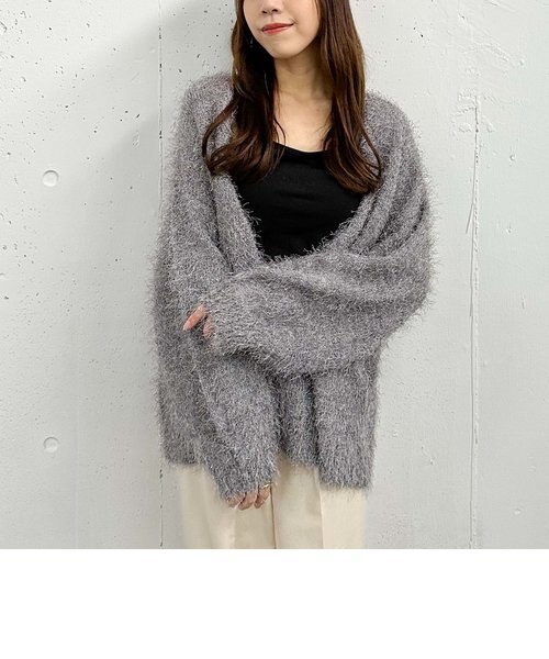 ★フォクシー ニットパーカー ロングカーディガン フーディ くすみライトブルー ☆フォクシー ニットパーカー ロングカーディガン フーディ くすみ