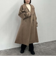 シャギースタンドロングコート