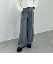 ウールライクワイドタックスラックス